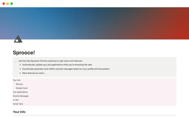 Sprooce! A Job Application Tracker